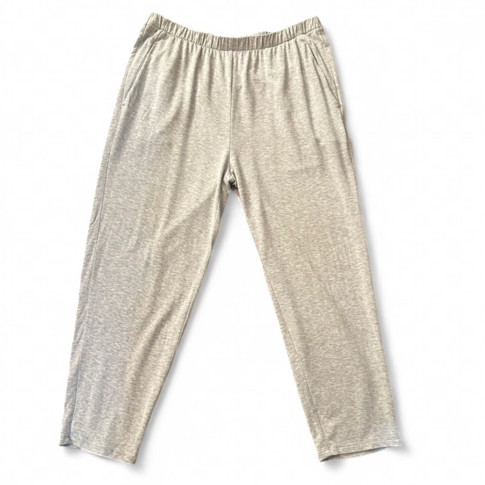 Eileen Fisher Tencel Jersey Ankle Lounge Pants M Pull On Pockets Cozy Minimalist